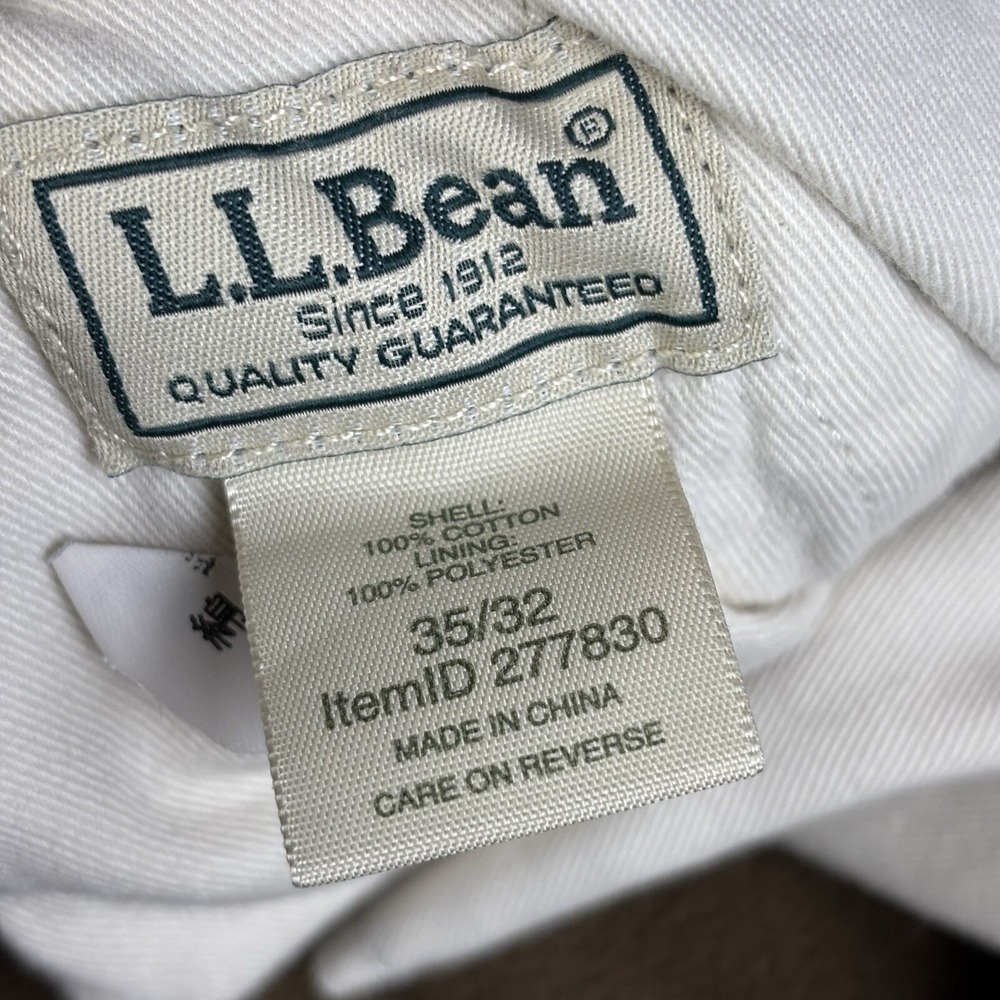 L.L.Bean Fleece Lined Cargo‎ Pants Mens 35x32 (34x31) Comfort Waist Distressed - Picture 14 of 16